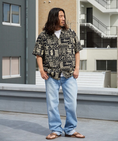 TWO PALMS(トゥーパームス)の「TWO PALMS/トゥーパームス レーヨン ハワイアンシャツ アロハシャツ 柄シャツ 開襟シャツ 2026年 夏 夏服(シャツ/ブラウス・メンズ・ブラック系その他2/ブラック系その他3/ブラック系その他4/ブラック系その他/ブラウン系その他・M/L)」の18枚目の写真