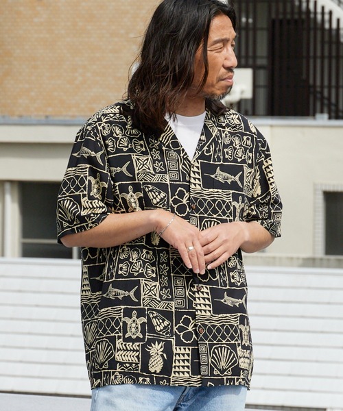 TWO PALMS(トゥーパームス)の「TWO PALMS/トゥーパームス レーヨン ハワイアンシャツ アロハシャツ 柄シャツ 開襟シャツ 2026年 夏 夏服(シャツ/ブラウス・メンズ・ブラック系その他2/ブラック系その他3/ブラック系その他4/ブラック系その他/ブラウン系その他・M/L)」の20枚目の写真