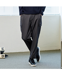 CUSTOMUS（カスタムアース）の「ワンタックストレートカーゴEバンディングパンツCXS23WWPTA85 CGY（スラックス）」