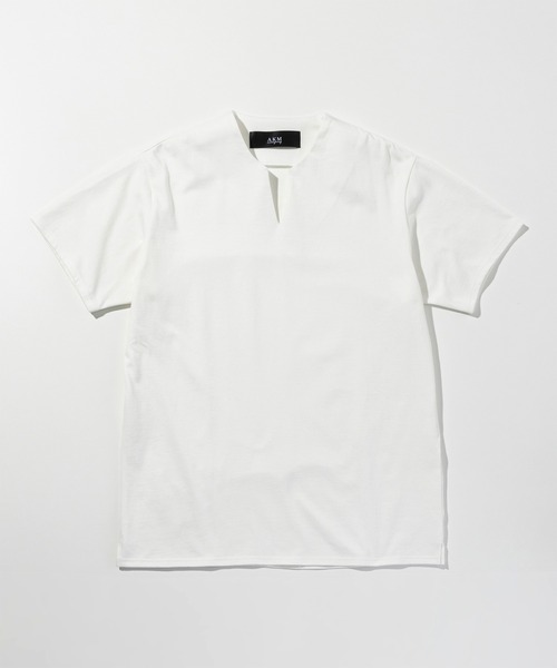 AKM Contemporary（エイケイエムコンテンポラリー）の「【WEB・直営店限定】AKM Contemporary(エイケイエムコンテンポラリー)スタンドキーネック半袖Tシャツ（Tシャツ/カットソー・メンズ・ネイビー/ホワイト/ブラック・XL/L/M/S）」の15枚目の写真