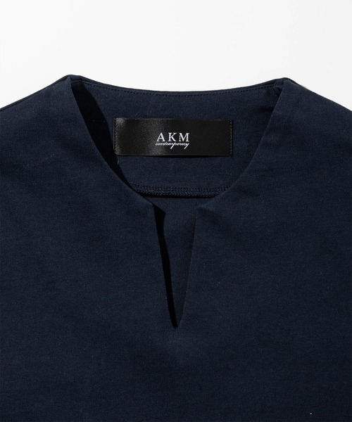 AKM Contemporary（エイケイエムコンテンポラリー）の「【WEB・直営店限定】AKM Contemporary(エイケイエムコンテンポラリー)スタンドキーネック半袖Tシャツ（Tシャツ/カットソー・メンズ・ネイビー/ホワイト/ブラック・XL/L/M/S）」の21枚目の写真
