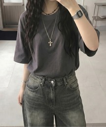 lulufa（ルルファ）の「クロップド丈 ベーシックショートTシャツ（Tシャツ/カットソー）」