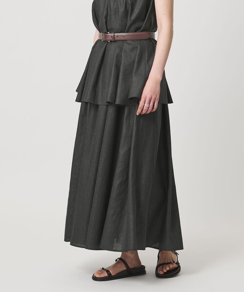 MARW UNITED ARROWS(マルゥ ユナイテッドアローズ)の「<MARW UNITED ARROWS>ギャザー フレア スカート UVカット・接触冷感(スカート・レディース・ダークグレー/ネイビー/ダークブラウン・36/38)」の2枚目の写真