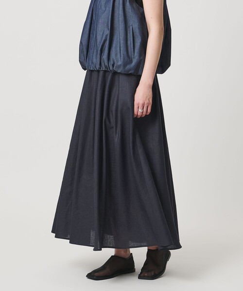MARW UNITED ARROWS(マルゥ ユナイテッドアローズ)の「<MARW UNITED ARROWS>ギャザー フレア スカート UVカット・接触冷感(スカート・レディース・ダークグレー/ネイビー/ダークブラウン・36/38)」の5枚目の写真