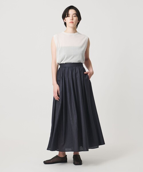 MARW UNITED ARROWS(マルゥ ユナイテッドアローズ)の「<MARW UNITED ARROWS>ギャザー フレア スカート UVカット・接触冷感(スカート・レディース・ダークグレー/ネイビー/ダークブラウン・36/38)」の7枚目の写真