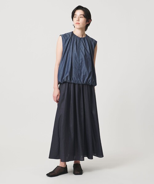 MARW UNITED ARROWS(マルゥ ユナイテッドアローズ)の「<MARW UNITED ARROWS>ギャザー フレア スカート UVカット・接触冷感(スカート・レディース・ダークグレー/ネイビー/ダークブラウン・36/38)」の8枚目の写真