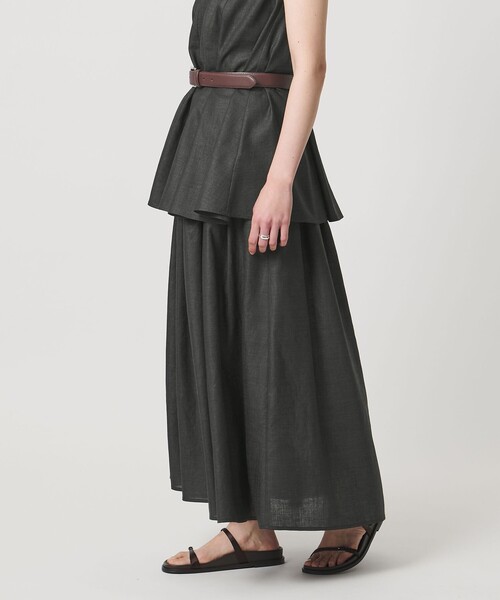 MARW UNITED ARROWS(マルゥ ユナイテッドアローズ)の「<MARW UNITED ARROWS>ギャザー フレア スカート UVカット・接触冷感(スカート・レディース・ダークグレー/ネイビー/ダークブラウン・36/38)」の9枚目の写真