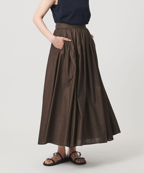 MARW UNITED ARROWS(マルゥ ユナイテッドアローズ)の「<MARW UNITED ARROWS>ギャザー フレア スカート UVカット・接触冷感(スカート・レディース・ダークグレー/ネイビー/ダークブラウン・36/38)」の11枚目の写真