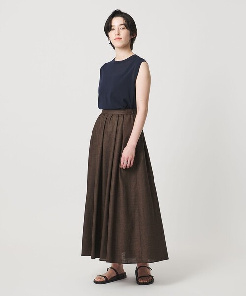 MARW UNITED ARROWS(マルゥ ユナイテッドアローズ)の「<MARW UNITED ARROWS>ギャザー フレア スカート UVカット・接触冷感(スカート・レディース・ダークグレー/ネイビー/ダークブラウン・36/38)」の13枚目の写真