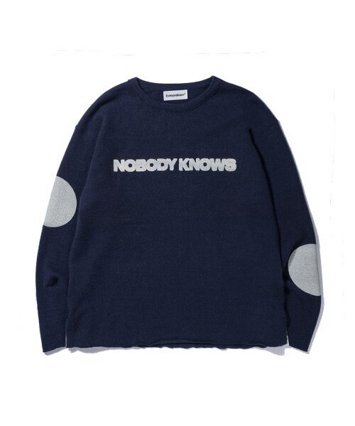 EXTRAORDINARY(エクストラオーディナリー)の「NOBODY KNOWS CREWNECK NAVY(ニット/セーター・メンズ・その他・LARGE/MEDIUM/SMALL/X-LARGE)」の1枚目の写真