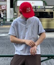 (ボーダー/無地)ヘンリーネックアソートTシャツ