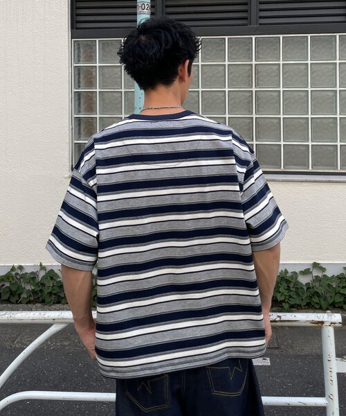 CIAOPANIC(チャオパニック)の「(ボーダー/無地)ヘンリーネックアソートTシャツ(Tシャツ/カットソー・レディース・チャコールグレー/グレー/オフホワイト/サックスブルー/ライトグレー/ブラウン・MEDIUM/LARGE)」の13枚目の写真