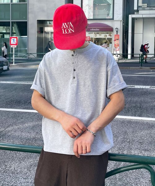 CIAOPANIC(チャオパニック)の「(ボーダー/無地)ヘンリーネックアソートTシャツ(Tシャツ/カットソー・レディース・チャコールグレー/グレー/オフホワイト/サックスブルー/ライトグレー/ブラウン・MEDIUM/LARGE)」の9枚目の写真