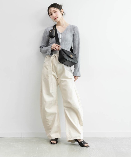 RANDA(ランダ)の「2WAY ミニポーチ付きキルティングショルダーバッグ(ショルダーバッグ・レディース・アイボリー/ブラック/グレー・FREE)」の4枚目の写真