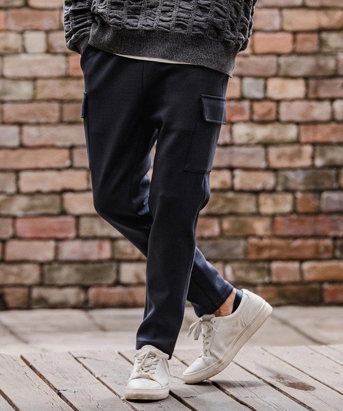 CAMBIO(カンビオ)の「mp15111-ポンチスリムカーゴパンツ(CMB-R0234)(カーゴパンツ・メンズ・グレー/オリーブ/ブラック/ネイビー・L/M/S)」の4枚目の写真