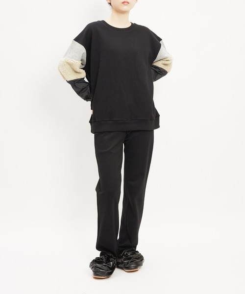 gomme(ゴム)の「アーム切替T(Tシャツ/カットソー・レディース・チャコールグレー/トップグレー/ブラック・MEDIUM)」の10枚目の写真