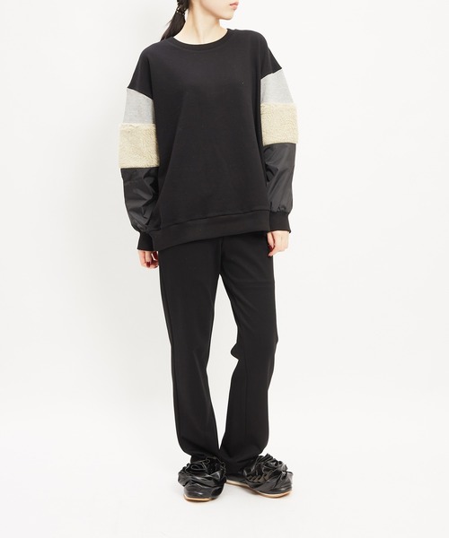 gomme(ゴム)の「アーム切替T(Tシャツ/カットソー・レディース・チャコールグレー/トップグレー/ブラック・MEDIUM)」の11枚目の写真