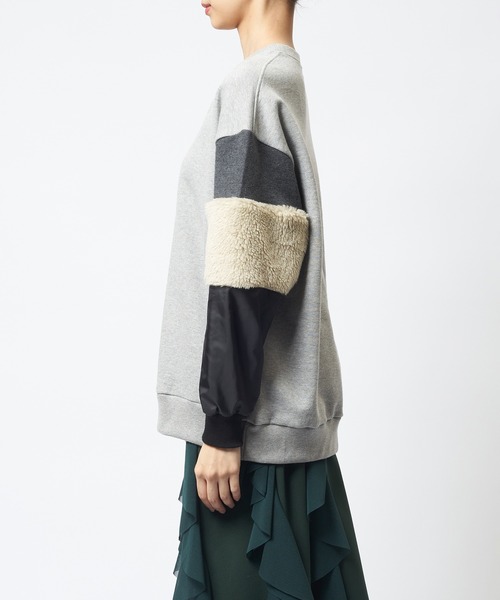 gomme(ゴム)の「アーム切替T(Tシャツ/カットソー・レディース・チャコールグレー/トップグレー/ブラック・MEDIUM)」の14枚目の写真