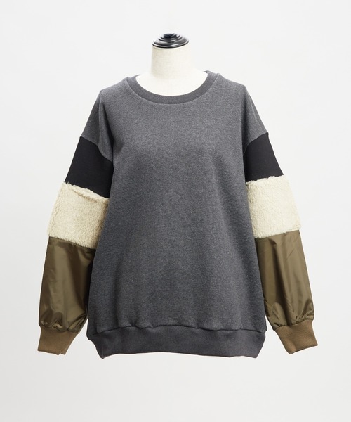 gomme(ゴム)の「アーム切替T(Tシャツ/カットソー・レディース・チャコールグレー/トップグレー/ブラック・MEDIUM)」の22枚目の写真