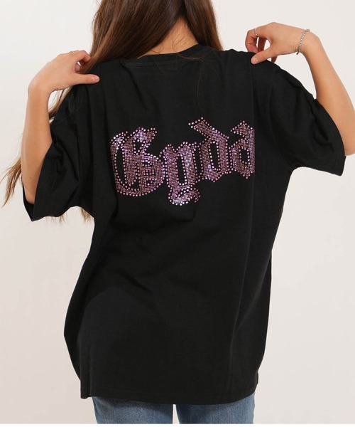 ☆値下済☆ LGB ピンク Tシャツ DESIRE 蜘蛛の巣 シルエット ムラサキスポーツ限定】GYDA/ジェイダ 半袖 Tシャツ GD BACK BIG T/S