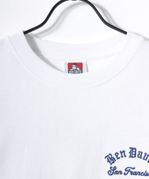 BEN DAVIS(ベンデイビス)の「BEN DAVIS/ベンデイビス LOWRIDE EMB TEE/オーバーサイズ ストリート バックプリント ロゴ ワンポイント刺繍 半袖Tシャツ/レディース メンズ(Tシャツ/カットソー・メンズ・ホワイト/ネイビー・M/L)」の11枚目の写真