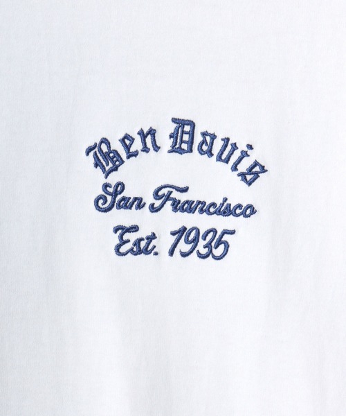 BEN DAVIS(ベンデイビス)の「BEN DAVIS/ベンデイビス LOWRIDE EMB TEE/オーバーサイズ ストリート バックプリント ロゴ ワンポイント刺繍 半袖Tシャツ/レディース メンズ(Tシャツ/カットソー・メンズ・ホワイト/ネイビー・M/L)」の15枚目の写真