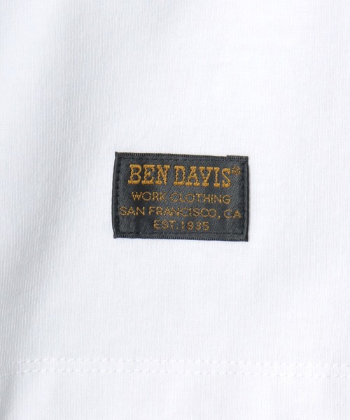 BEN DAVIS(ベンデイビス)の「BEN DAVIS/ベンデイビス LOWRIDE EMB TEE/オーバーサイズ ストリート バックプリント ロゴ ワンポイント刺繍 半袖Tシャツ/レディース メンズ(Tシャツ/カットソー・メンズ・ホワイト/ネイビー・M/L)」の14枚目の写真
