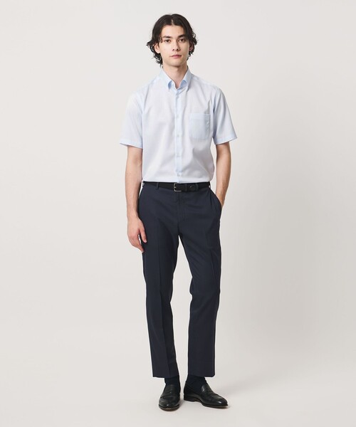 UNITED ARROWS(ユナイテッドアローズ)の「イージーケア AG パナマ ショートスリーブ ボタンダウンカラーシャツ 抗菌防臭 通気性(シャツ/ブラウス・メンズ・ライトブルー/ホワイト・XL/S/M/L)」の3枚目の写真