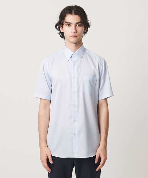 UNITED ARROWS(ユナイテッドアローズ)の「イージーケア AG パナマ ショートスリーブ ボタンダウンカラーシャツ 抗菌防臭 通気性(シャツ/ブラウス・メンズ・ライトブルー/ホワイト・XL/S/M/L)」の7枚目の写真