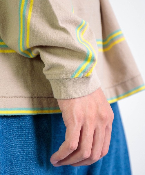THE NORTH FACE PURPLE LABEL] Field Long Sleeve Striped Tee