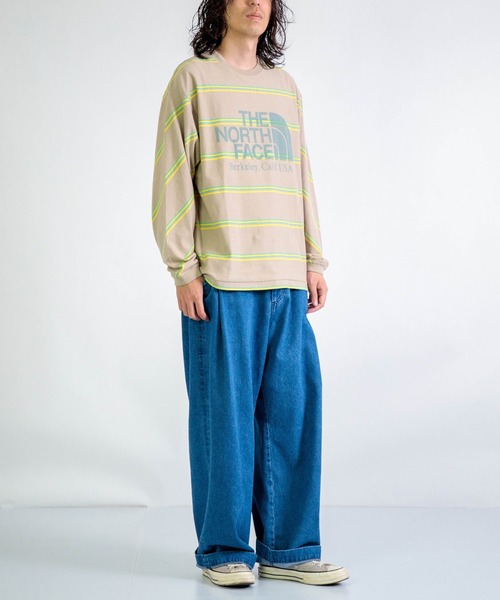 THE NORTH FACE PURPLE LABEL] Field Long Sleeve Striped Tee