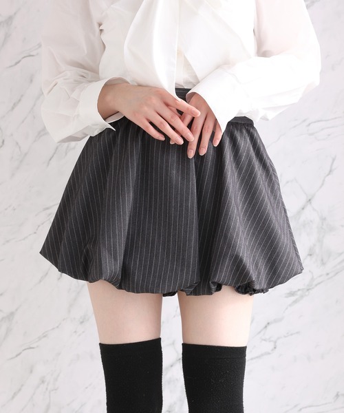 one after another NICE CLAUP(ワンアフターアナザーナイスクラップ)の「【セットアップ可能/ジャケット別売り/サイズ展開あり】バルーンスカパン(スカート・レディース・アイボリー/グレー系その他/ブラック/ブラウン・MEDIUM/SMALL)」の16枚目の写真