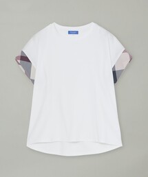 セール】【一部店舗限定】パーシャルチェックスリーブトップス（T