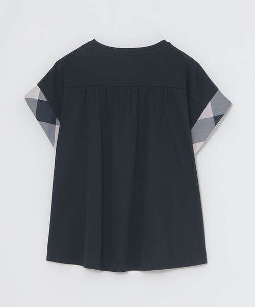 BLUE LABEL CRESTBRIDGE（ブルーレーベルクレストブリッジ）の「クレストブリッジチェックスリーブカットソー（Tシャツ/カットソー・レディース・ダークネイビー/ホワイト/ブラック・38/40）」の8枚目の写真