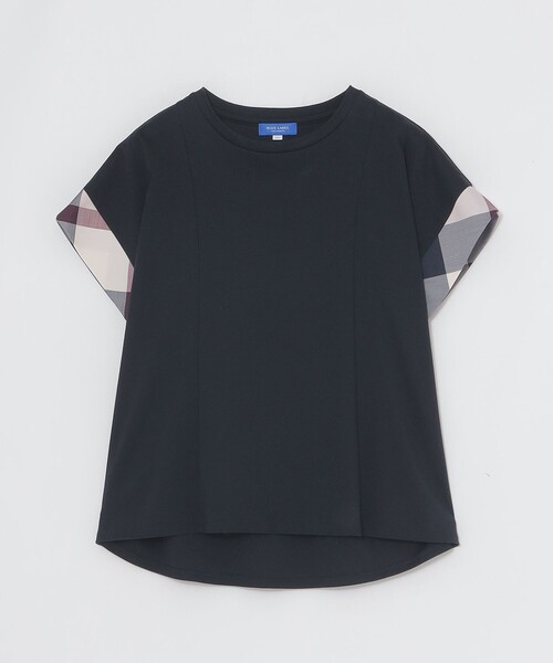 BLUE LABEL CRESTBRIDGE（ブルーレーベルクレストブリッジ）の「クレストブリッジチェックスリーブカットソー（Tシャツ/カットソー・レディース・ダークネイビー/ホワイト/ブラック・38/40）」の9枚目の写真