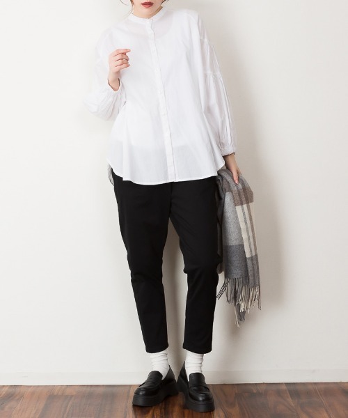 MARAI（マーライ）の「ルーズテーパードパンツ（その他パンツ・レディース・ブラック/ベージュ/ネイビー/カーキ/ブルー・LL/3L/4L/L/M）」の2枚目の写真
