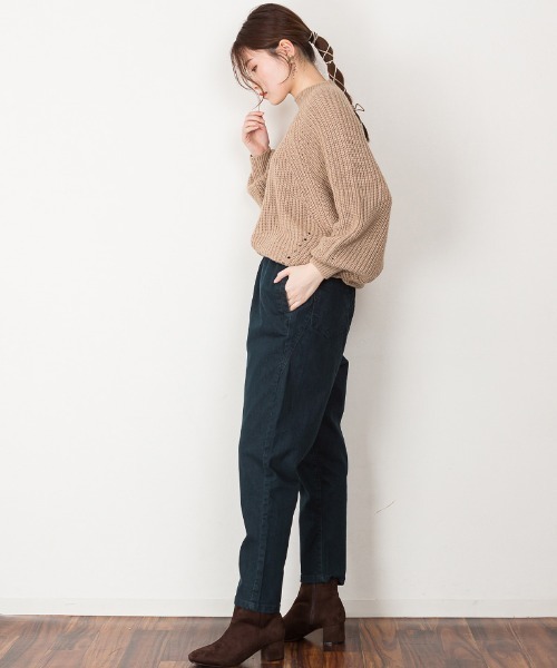 MARAI（マーライ）の「ルーズテーパードパンツ（その他パンツ・レディース・ブラック/ベージュ/ネイビー/カーキ/ブルー・LL/3L/4L/L/M）」の10枚目の写真