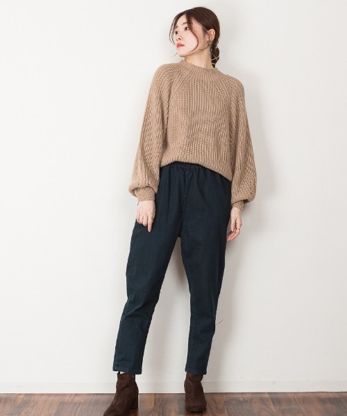 MARAI（マーライ）の「ルーズテーパードパンツ（その他パンツ・レディース・ブラック/ベージュ/ネイビー/カーキ/ブルー・LL/3L/4L/L/M）」の11枚目の写真