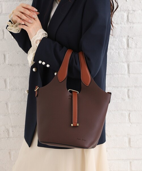 ESPERANZA(エスペランサ)の「【EC限定】ストラップ2WAYトートバッグ(トートバッグ・レディース・ダークブラウン/ブラック/ブラウン・FREE)」の2枚目の写真