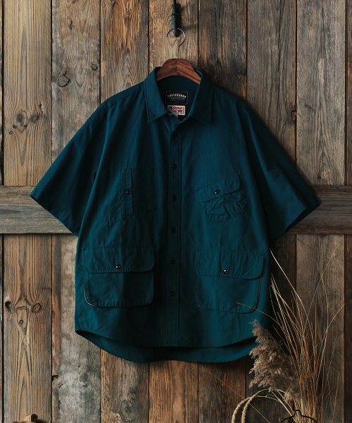 FRIZMWORKS(フリズムワークス)の「ZANES BAIT & TACKLE HALF FISHING SHIRT _ TEAL(シャツ/ブラウス・メンズ・その他・MEDIUM/X-LARGE/LARGE)」の1枚目の写真