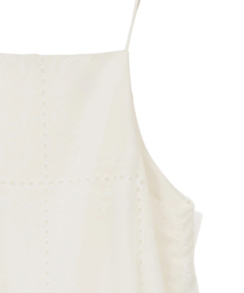 CLANE(クラネ)の「CLANE/クラネ/EMBROIDERY LACE CAMI ALL IN ONE(サロペット/オーバーオール・レディース・ブラック/ホワイト・1)」の18枚目の写真