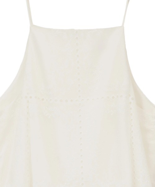 CLANE(クラネ)の「CLANE/クラネ/EMBROIDERY LACE CAMI ALL IN ONE(サロペット/オーバーオール・レディース・ブラック/ホワイト・1)」の19枚目の写真