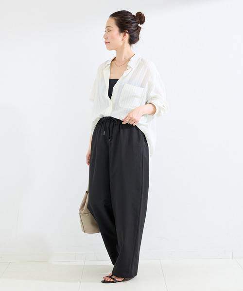 B.C STOCK(ベーセーストック)の「ウォッシャブル / カーブワイドパンツ(その他パンツ・レディース・ブラウン/ブラック/ホワイト・FREE)」の11枚目の写真