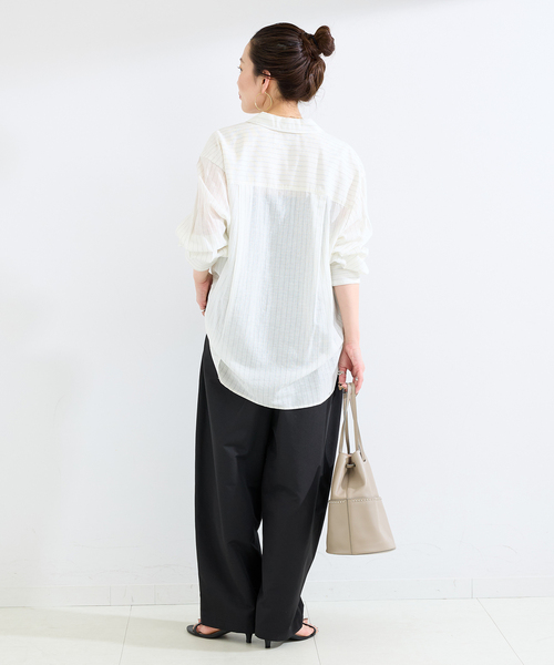 B.C STOCK(ベーセーストック)の「ウォッシャブル / カーブワイドパンツ(その他パンツ・レディース・ブラウン/ブラック/ホワイト・FREE)」の13枚目の写真