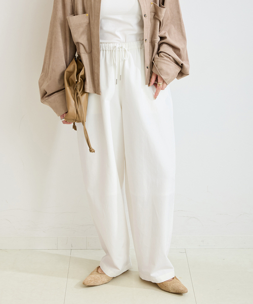 B.C STOCK(ベーセーストック)の「ウォッシャブル / カーブワイドパンツ(その他パンツ・レディース・ブラウン/ブラック/ホワイト・FREE)」の22枚目の写真