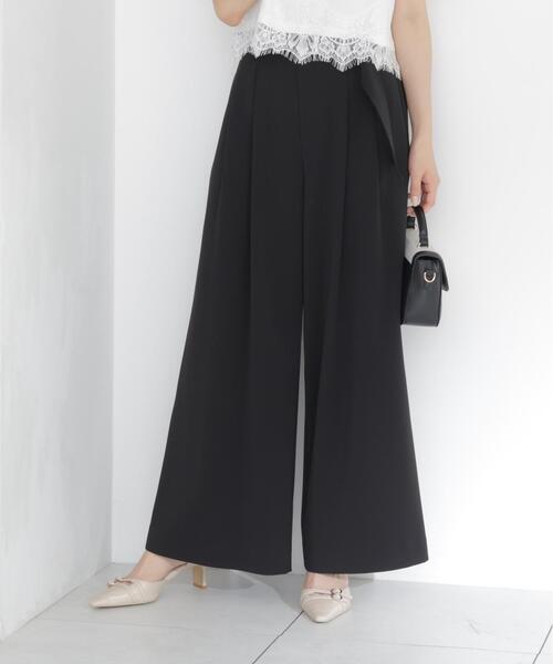 PROPORTION BODY DRESSING(プロポーションボディドレッシング)の「<a>ベルト付き2タックワイドパンツ / 1216239700(その他パンツ・レディース・ブラック/グレー・MEDIUM/P/S)」の4枚目の写真