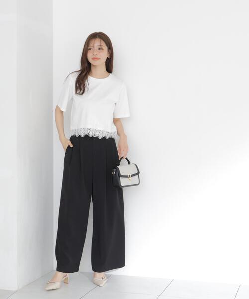 PROPORTION BODY DRESSING(プロポーションボディドレッシング)の「<a>ベルト付き2タックワイドパンツ / 1216239700(その他パンツ・レディース・ブラック/グレー・MEDIUM/P/S)」の5枚目の写真