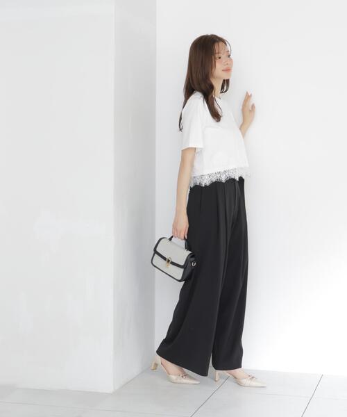 PROPORTION BODY DRESSING(プロポーションボディドレッシング)の「<a>ベルト付き2タックワイドパンツ / 1216239700(その他パンツ・レディース・ブラック/グレー・MEDIUM/P/S)」の6枚目の写真