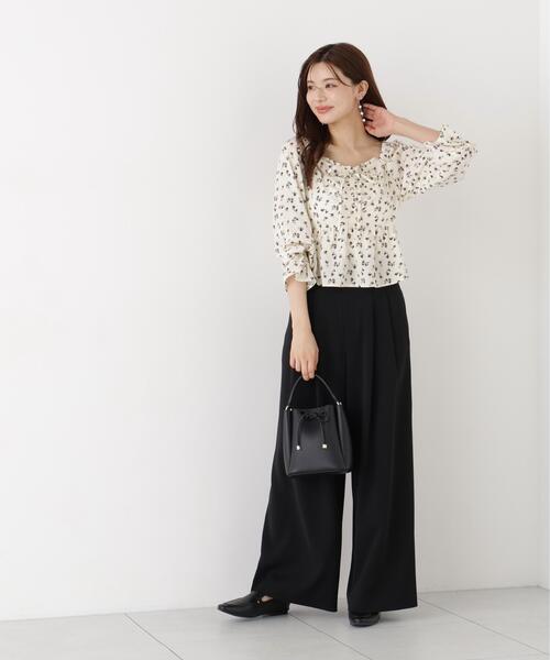 PROPORTION BODY DRESSING(プロポーションボディドレッシング)の「<a>ベルト付き2タックワイドパンツ / 1216239700(その他パンツ・レディース・ブラック/グレー・MEDIUM/P/S)」の12枚目の写真
