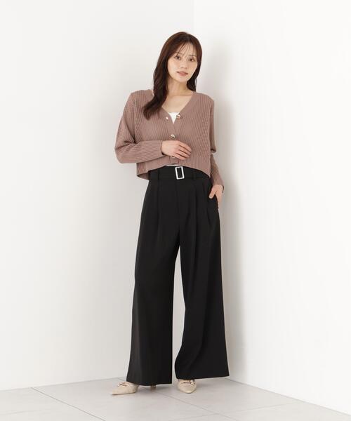 PROPORTION BODY DRESSING(プロポーションボディドレッシング)の「<a>ベルト付き2タックワイドパンツ / 1216239700(その他パンツ・レディース・ブラック/グレー・MEDIUM/P/S)」の13枚目の写真